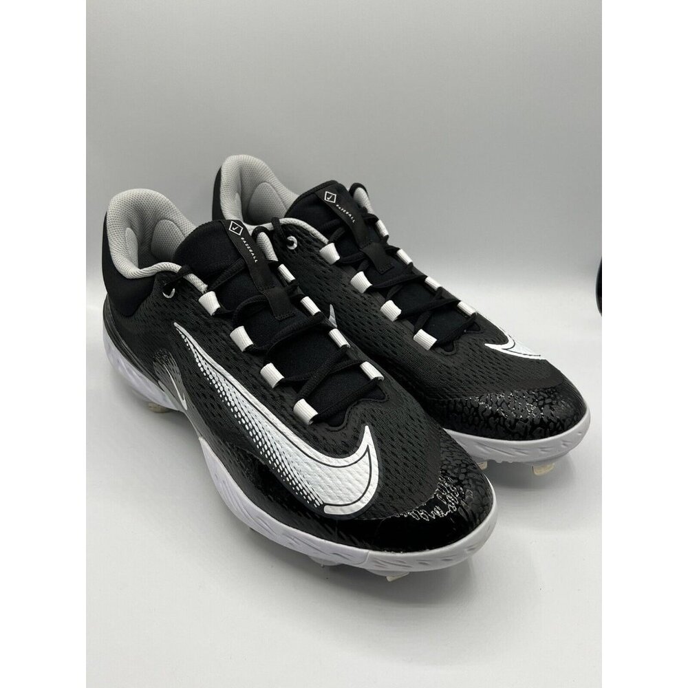 Nike Men's Alpha Huarache Elite 4 Baseball Cleats Low Black‎ 14 DJ6521-011 NWOB